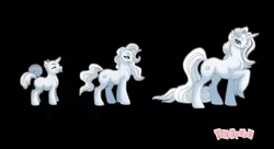 Size: 1212x660 | Tagged: safe, artist:almairis, derpibooru import, ponified, dewgong, pony, unicorn, black background, evolution chart, family, female, filly, long mane, mare, mother and child, mother and daughter, pokémon, ponymon, seel, simple background, trio