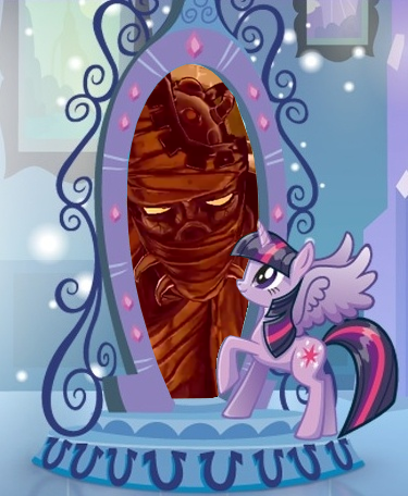 Size: 375x456 | Tagged: safe, derpibooru import, twilight sparkle, twilight sparkle (alicorn), alicorn, equestria girls, equestria geils, exploitable meme, jojo's bizarre adventure, magic mirror, magic mirror meme, meme, stand, the hanged man