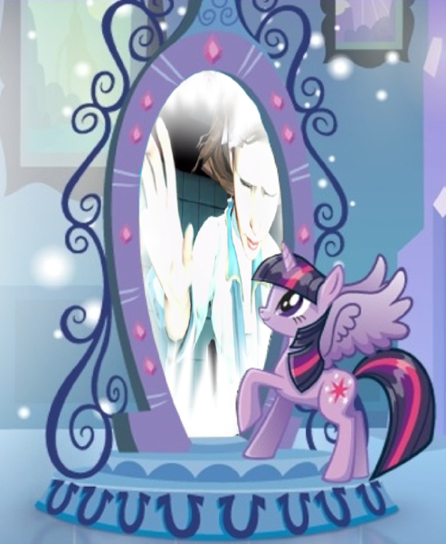 Size: 719x875 | Tagged: safe, derpibooru import, twilight sparkle, twilight sparkle (alicorn), alicorn, equestria girls, bioshock, bioshock infinite, crossover, exploitable meme, magic mirror, magic mirror meme, meme