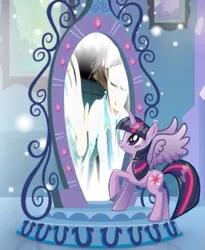 Size: 719x875 | Tagged: safe, derpibooru import, twilight sparkle, twilight sparkle (alicorn), alicorn, equestria girls, bioshock, bioshock infinite, crossover, exploitable meme, magic mirror, magic mirror meme, meme