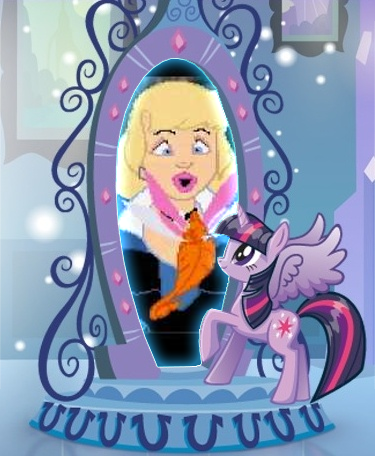 Size: 375x456 | Tagged: safe, derpibooru import, twilight sparkle, twilight sparkle (alicorn), alicorn, equestria girls, exploitable meme, king's quest, king's quest 7, magic mirror, magic mirror meme, meme