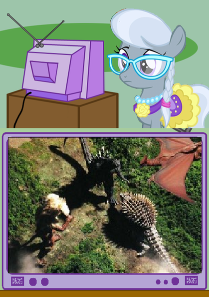 Size: 423x606 | Tagged: anguirus, derpibooru import, exploitable meme, godzilla, godzilla final wars, godzilla (series), kaiju, king caesar, meme, obligatory pony, rodan, safe, silver spoon, tv meme