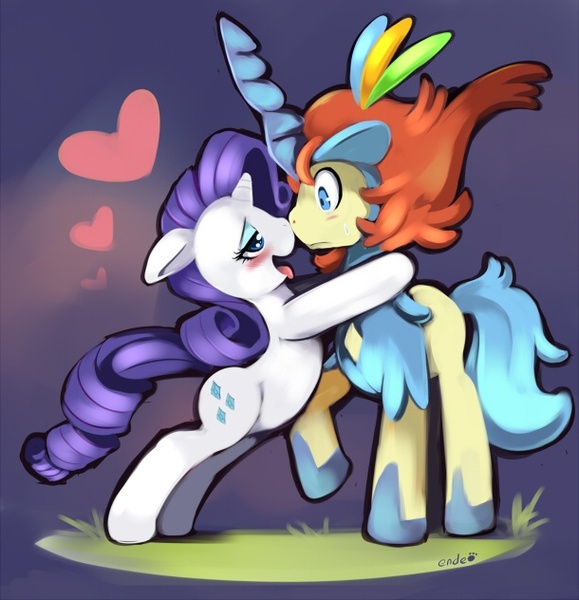 Size: 610x632 | Tagged: safe, artist:ende26, derpibooru import, rarity, keldeo, pony, unicorn, crossover, keldity, pokémon