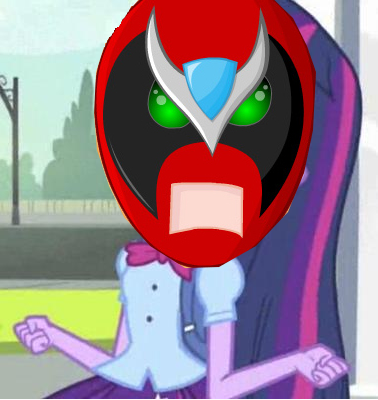 Size: 378x400 | Tagged: safe, derpibooru import, edit, edited screencap, screencap, twilight sparkle, equestria girls, equestria girls (movie), cropped, exploitable meme, homestar runner, meme, solo, strong bad, twiscream