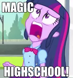 Size: 716x758 | Tagged: safe, derpibooru import, edit, edited screencap, screencap, twilight sparkle, equestria girls, equestria girls (movie), cropped, exploitable meme, meme, solo, twiscream