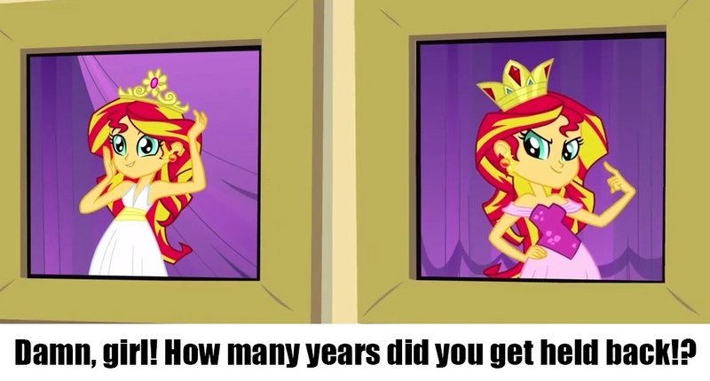 Size: 1005x540 | Tagged: safe, derpibooru import, sunset shimmer, equestria girls, equestria girls (movie), crown, jewelry, prom, regalia