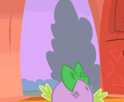 Size: 500x409 | Tagged: angry, animated, cropped, derpibooru import, feather, fire, hilarious in hindsight, owl's well that ends well, pyrokinesis, safe, scratches, screencap, smoke, spike, spontaneous combustion