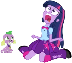 Size: 6000x5245 | Tagged: safe, artist:masem, derpibooru import, spike, twilight sparkle, dog, human, equestria girls, equestria girls (movie), absurd resolution, background removed, exploitable meme, humanized, meme, simple background, spike the dog, transparent background, twiscream, vector