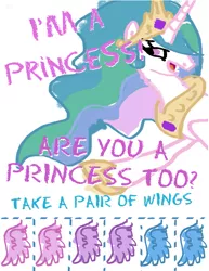 Size: 2561x3314 | Tagged: artist:pixelkitties, derpibooru import, flyer, i'm a princess are you a princess too?, princess celestia, safe, solo, wings