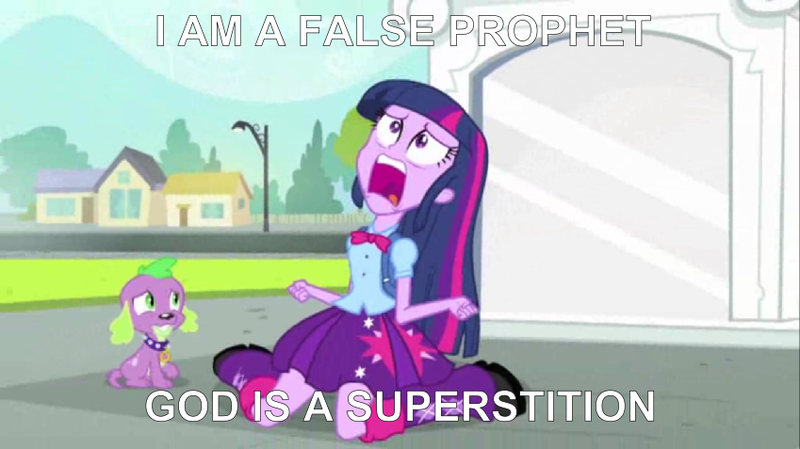 Size: 849x477 | Tagged: safe, derpibooru import, edit, edited screencap, screencap, spike, twilight sparkle, dog, equestria girls, equestria girls (movie), arial, duo, exploitable meme, meme, spike the dog, there will be blood, twiscream