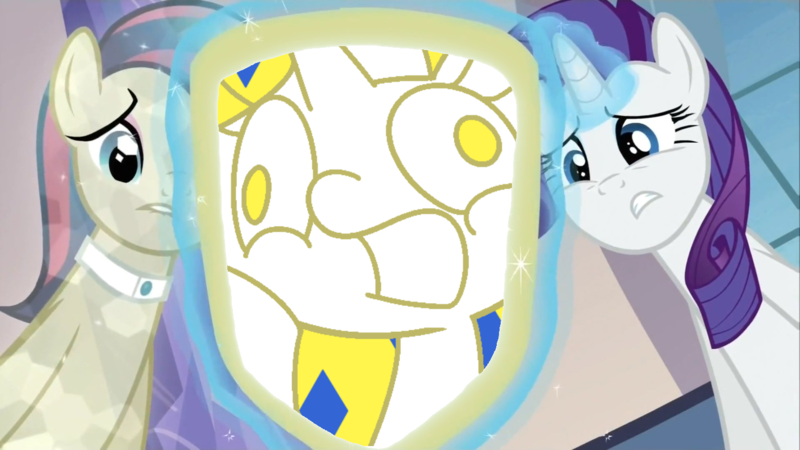 Size: 1422x800 | Tagged: bonna fide, cadance's mirror, derpibooru import, exploitable meme, glamour gleam, meme, mirror, oc, oc:princess ataxia, rarity, safe