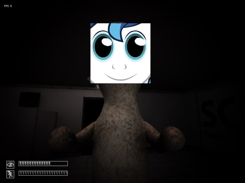 Size: 1021x762 | Tagged: bad photomanip, derpibooru import, don't blink or he'll get ya, meme, scp-173, scp containment breach, scp foundation, semi-grimdark, shining armor, tag joke, twily face