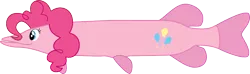 Size: 800x238 | Tagged: artist:cloudshadezer0, derpibooru import, fish, fishified, pike (fish), pinkie pie, pinkie pike, safe, simple background, solo, species swap, transparent background