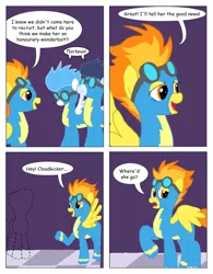 Size: 1020x1311 | Tagged: artist:t-brony, comic, comic:friendship is tragic, comic sans, derpibooru import, fleetfoot, safe, soarin', spitfire