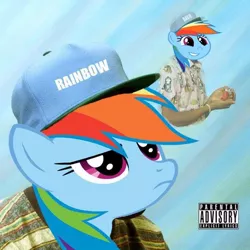 Size: 608x608 | Tagged: derpibooru import, odd future, ofwgkta, rainbow dash, safe, tyler the creator, wolf (album)