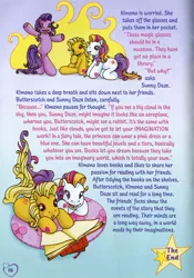 Size: 528x753 | Tagged: book, butterscotch (g3), derpibooru import, g3, imagination, kimono, magic glasses, safe, sparkle world, story, sunny daze (g3), text, the magic of books