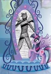 Size: 290x423 | Tagged: safe, artist:tggp, derpibooru import, twilight sparkle, equestria girls, equestria girls (movie), exploitable meme, junji ito, magic mirror, magic mirror meme, meme, the enigma of amigara fault