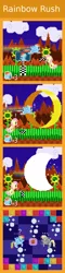 Size: 440x1820 | Tagged: safe, artist:zztfox, derpibooru import, derpy hooves, fluttershy, rainbow dash, pegasus, pony, comic, crossover, female, mare, pixel art, sonic the hedgehog (series), special stage