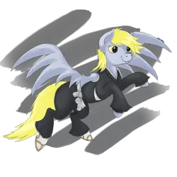 Size: 1276x1276 | Tagged: safe, artist:rukitichi, derpibooru import, derpy hooves, pegasus, pony, bleach (manga), clothes, female, mare, shinigami, simple background, solo, transparent background