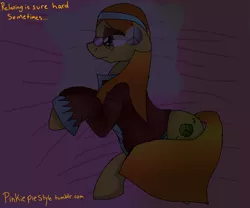 Size: 1280x1067 | Tagged: 30 minute art challenge, artist:pinkiepiestyle, bed, derpibooru import, glasses, idw, safe, solo, wheat grass
