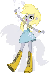 Size: 726x1079 | Tagged: safe, artist:rariedash, derpibooru import, derpy hooves, equestria girls, bubble, bubble wand, equestria girls plus, simple background, smiling, solo, transparent background