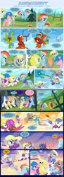 Size: 1155x3168 | Tagged: safe, artist:sorcerushorserus, derpibooru import, baby ribbs, brolly, derpy hooves, firefly, fluttershy, rainbow dash, surprise, whitewash, oc, pegasus, pony, comic:dash academy, argie ribbs, comic, female, g1, g1 to g4, generation leap, male, mare, stallion