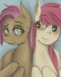 Size: 800x1000 | Tagged: apple bloom, applecest, appleseed, artist:potheadsam, babs seed, blushing, derpibooru import, female, incest, lesbian, safe, shipping, snuggling