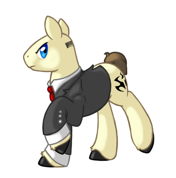 Size: 685x692 | Tagged: safe, artist:gasmaskmonster, derpibooru import, ponified, earth pony, pony, agent 47, bald, barcode, clothes, cuffs (clothes), formal, frown, hitman, insignia, looking at you, necktie, scowl, simple background, solo, suit, transparent background, unshorn fetlocks