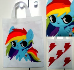 Size: 1210x1158 | Tagged: artist:ponymonster, bag, custom, derpibooru import, irl, photo, rainbow dash, safe, toy