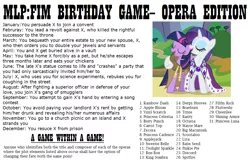 Size: 1108x717 | Tagged: birthday game, derpibooru import, exploitable meme, game, hearth's warming eve, hearth's warming eve (episode), meme, opera, rarity, safe, text, twilight sparkle