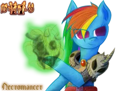 Size: 1024x768 | Tagged: artist:mr4500k, crossover, derpibooru import, diablo, diablo 2, necromancer, rainbow dash, safe