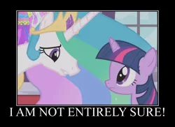 Size: 750x546 | Tagged: betrayal, derpibooru import, edit, edited screencap, motivational poster, princess celestia, safe, screencap, spoony, the return of harmony, twilight sparkle, ultima, ultima ix