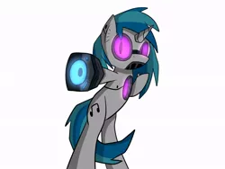 Size: 800x600 | Tagged: safe, artist:mechashockwave, derpibooru import, vinyl scratch, pony, robot, unicorn, bass cannon, solo, speaker