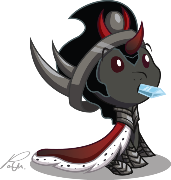 Size: 712x749 | Tagged: artist:utahraptorz-poniez, chibi, colt, colt sombra, crystal, cute, derpibooru import, foal, king sombra, male, safe, solo, sombradorable, that pony sure does love crystals, younger