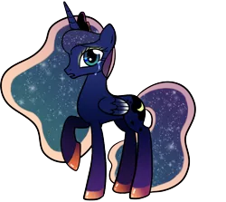 Size: 900x804 | Tagged: artist:zombiecollie, ask lusty luna, crying, derpibooru import, lusty luna, princess luna, raised hoof, safe, simple background, solo