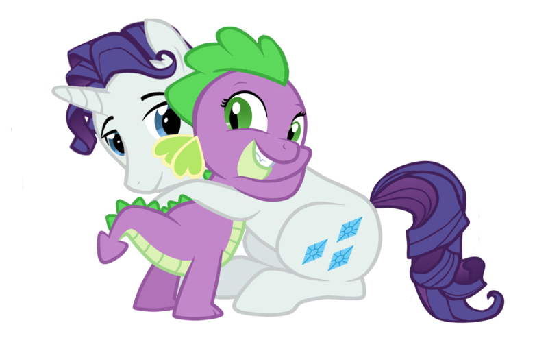 Size: 2060x1270 | Tagged: safe, artist:ravenevert, derpibooru import, rarity, spike, barb, barlusive, elusive, female, hug, male, rule 63, shipping, simple background, smiling, sparity, straight, transparent background, vector