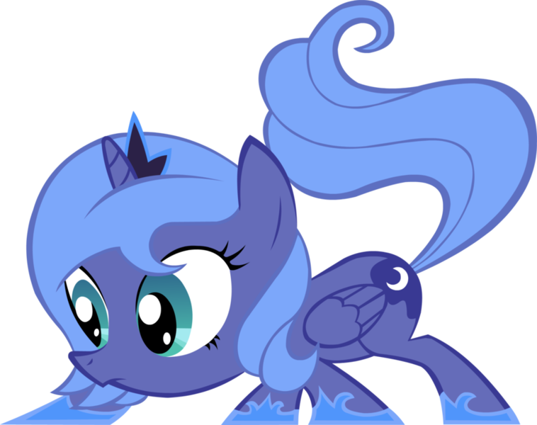 Size: 900x712 | Tagged: artist:alexstrazse, artist:olegsavoskin, derpibooru import, female, filly, princess luna, safe, simple background, solo, transparent background, vector, woona, younger