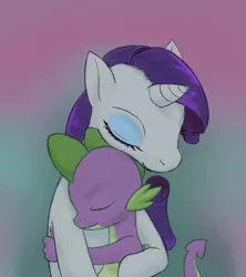 Size: 1680x1890 | Tagged: safe, artist:sanchay, artist:sanchaysquirrel, derpibooru import, rarity, spike, abstract background, female, hug, image, male, png, shipping, sparity, spikelove, straight