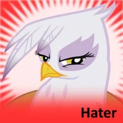 Size: 250x250 | Tagged: safe, derpibooru import, gilda, gryphon, twibooru, gilda drama, hate art, meta, meta:hater, official spoiler image, solo, spoilered image joke, spoiler image