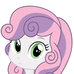 Size: 600x600 | Tagged: safe, derpibooru import, edit, sweetie belle, human, equestria girls, cute, diasweetes, humanized, inverted mouth, looking at you, simple background, smiling, solo, stare, sweetie belle's stare, transparent background, vector