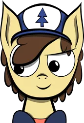 Size: 1454x2113 | Tagged: safe, artist:overdriv3n, derpibooru import, ponified, pony, cap, crossover, dipper pines, gravity falls, hat, solo