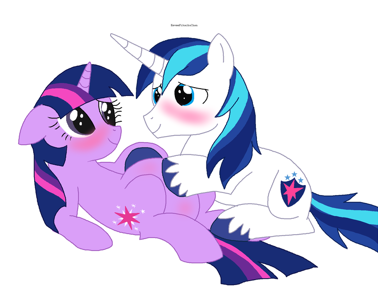 Size: 1811x1420 | Tagged: artist:eeveepikachuchan, blushing, brother and sister, derpibooru import, female, inbred, incest, infidelity, male, mama twilight, offspring, pregnant, product of incest, safe, shining armor, shiningsparkle, shipping, siblings, straight, twicest, twilight sparkle