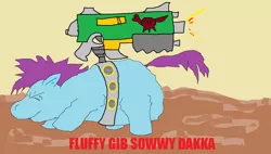 Size: 1212x688 | Tagged: dakka, derpibooru import, fluffy pony, fluffy pony original art, safe, solo, warhammer 40k, warhammer (game)