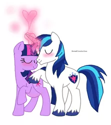 Size: 922x1040 | Tagged: artist:eeveepikachuchan, blushing, brother and sister, derpibooru import, female, heart, incest, infidelity, magic, male, mama twilight, pregnant, safe, shining armor, shiningsparkle, shipping, siblings, straight, twicest, twilight sparkle