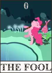 Size: 5000x7031 | Tagged: absurd resolution, artist:bloody-vikings, card, derpibooru import, gummy, pinkie pie, safe, tarot, tarot card