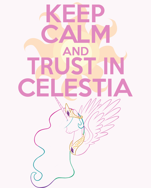 Size: 3603x4500 | Tagged: artist:thegoldfox21, derpibooru import, keep calm and carry on, poster, princess celestia, safe, solo