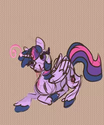 Size: 1500x1800 | Tagged: safe, artist:weepysheep, deleted from derpibooru, derpibooru import, part of a set, twilight sparkle, twilight sparkle (alicorn), alicorn, pony, abstract background, blood, female, magic, mare, nosebleed, solo