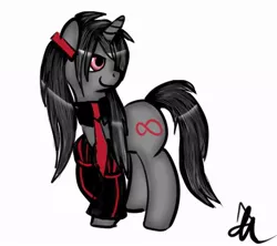 Size: 900x800 | Tagged: safe, artist:rainbowspottedgoat, derpibooru import, ponified, pony, crossover, fanloid, solo, vocaloid, zatsune miku