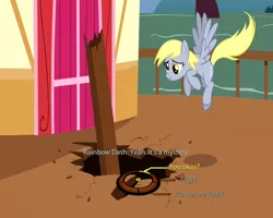 Size: 750x600 | Tagged: safe, derpibooru import, edit, edited screencap, screencap, derpy hooves, pegasus, pony, the last roundup, dialogue wheel, female, mare, mass effect, solo, town hall