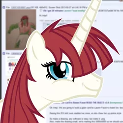 Size: 800x800 | Tagged: 4chan, alicorn, derpibooru import, faic, lauren faust, lauren-faust-visiting-4chan-gate, /mlp/, oc, oc:fausticorn, safe, smirk, twiface, unofficial characters only, wrong neighborhood